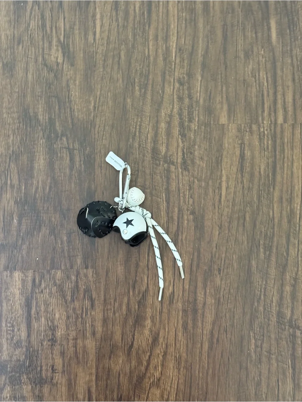 Urban Outfitters Black & White Sports Charm Keychain
